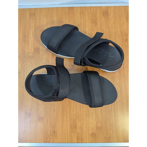 Sketchers Uno New Sesh Adjustable Strap Sandals Women's 11 Black & White (U05) - Picture 6 of 8